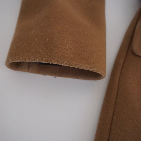 Aritzia Wilfred Brown 70% Wool 10% Cashmere Belted Trench Peacoat Coat Small - Picture 10 of 16